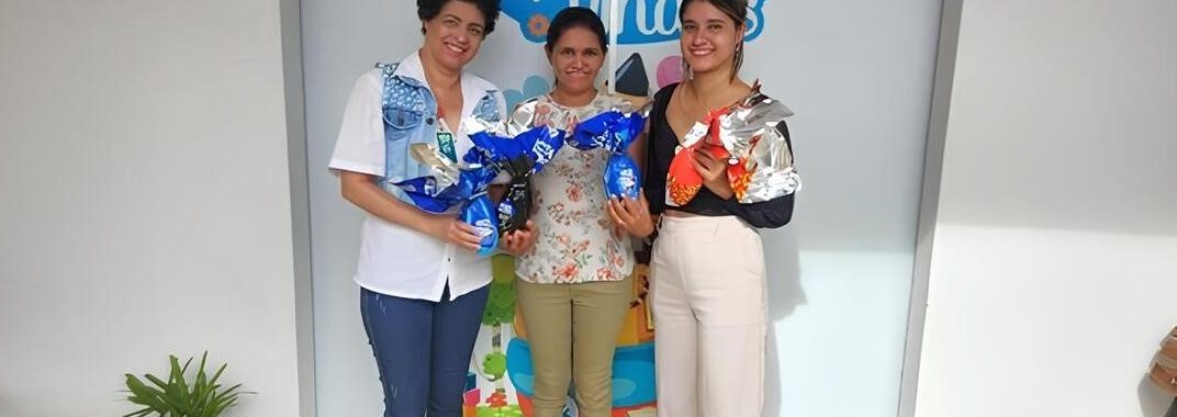 Equipe do Hospital Estadual do Centro-Norte Goiano (HCN) doam ovos de Páscoa para a Insituição Acolhedora Casa de Maria Mãe e Mestre